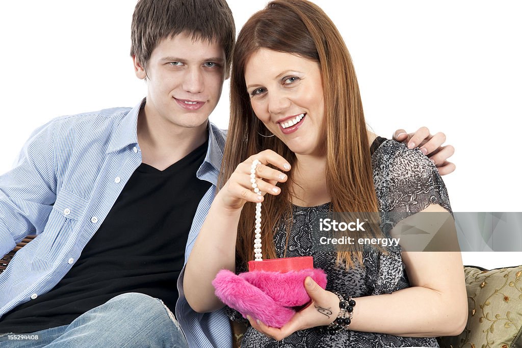 Mother And Adult Son Portrait Gift Stock Photo