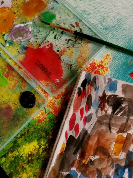 istock Watercolor board and test pape 1552956344