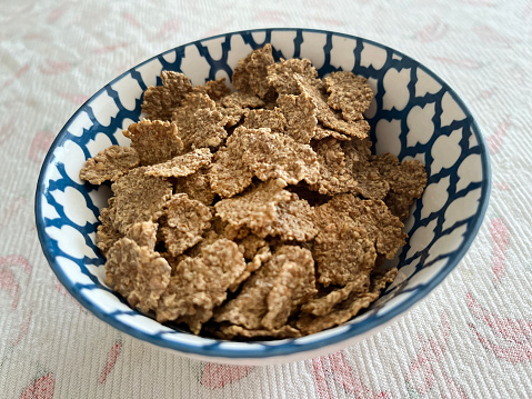 Bowl of bran flakes