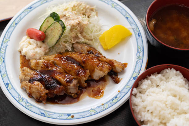 istock Delicious teriyaki set meal 1552981390
