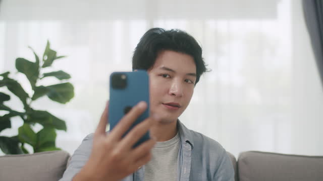 Person use Face ID on device on smartphone.