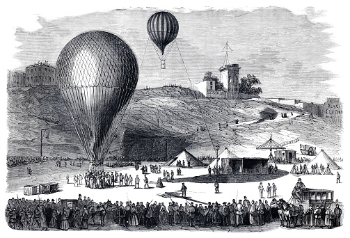 Start of post Air Balloon at the Saint-Pierre de Montmartre in Paris
Original edition from my own archives
Source : Correo de Ultramar 1870