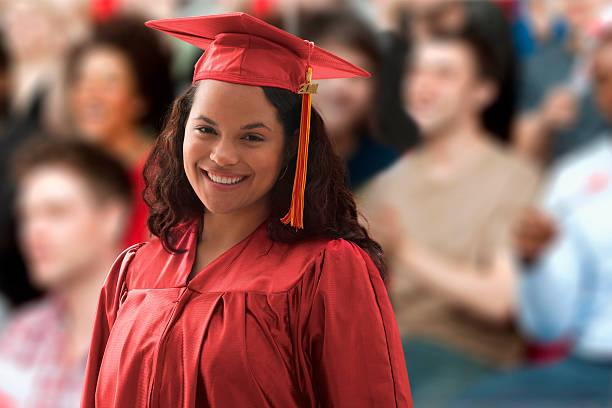 Portrait of a female graduate  mortarboard photos stock pictures, royalty-free photos & images