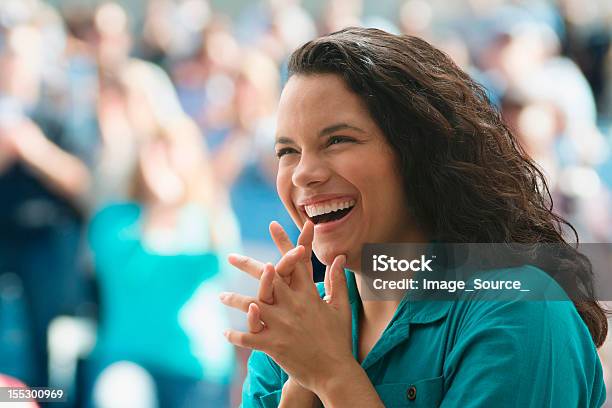 Excited Female Spectator Stock Photo - Download Image Now - Women, One Woman Only, Indigenous Peoples of the Americas