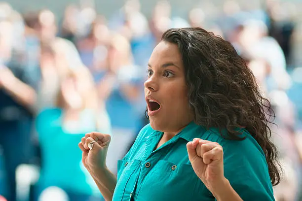 Photo of Shocked female spectator