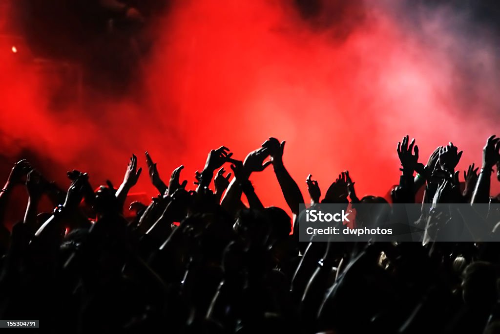 Dopingować tłum na koncert - Zbiór zdjęć royalty-free (Adolescencja)