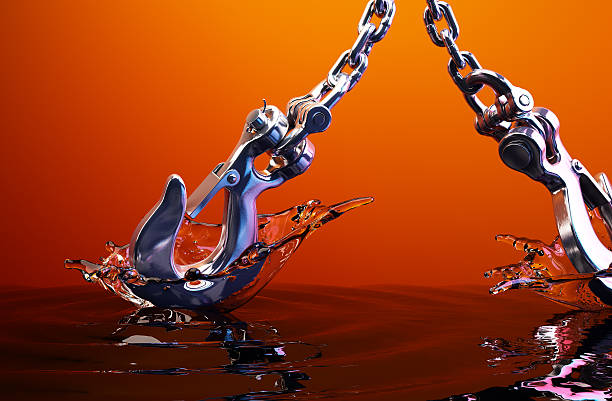 Hook in splash stock photo