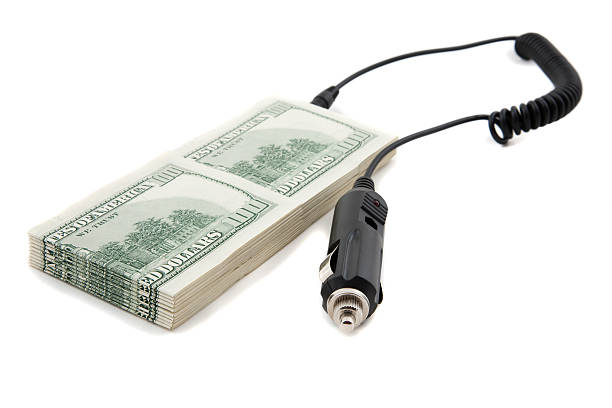 Concept of recharging your cash stock photo