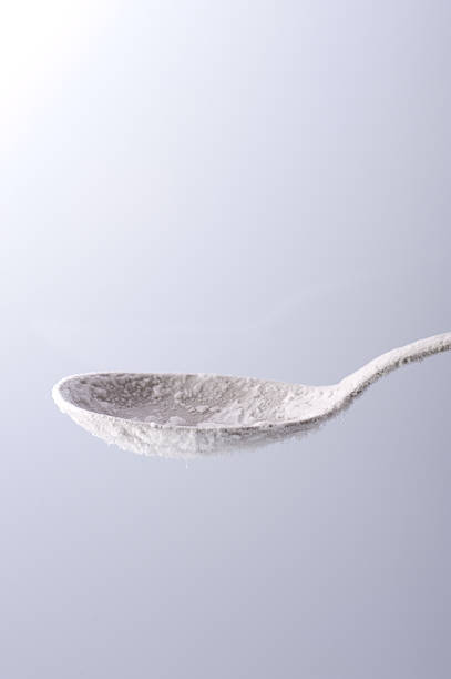 Frozen spoon stock photo