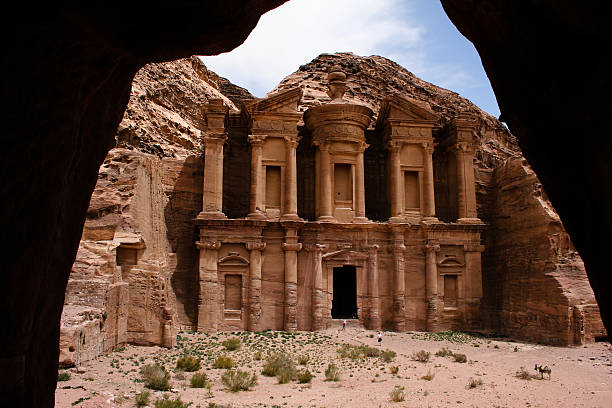 istock Temple and monastery in Petra Jordan 155309848