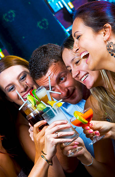 in the club