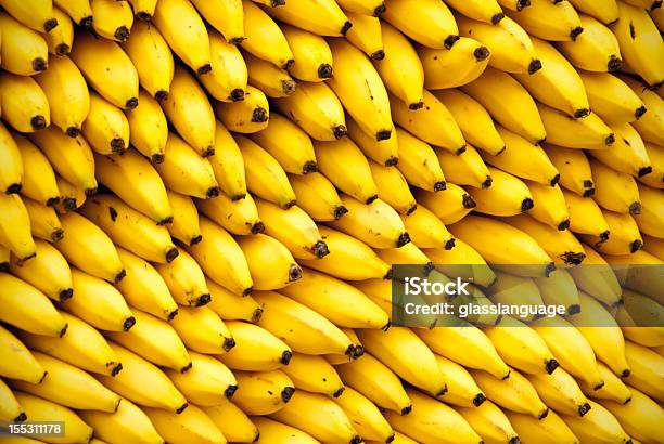 Huge Stack Of Bananas Stock Photo - Download Image Now - Banana, Full Frame, Yellow