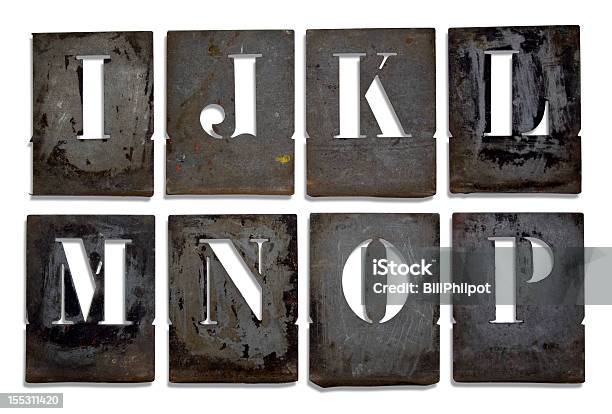 Antique French Metal Stencils Stock Photo - Download Image Now - Letter N,  Metal, Alphabet - iStock