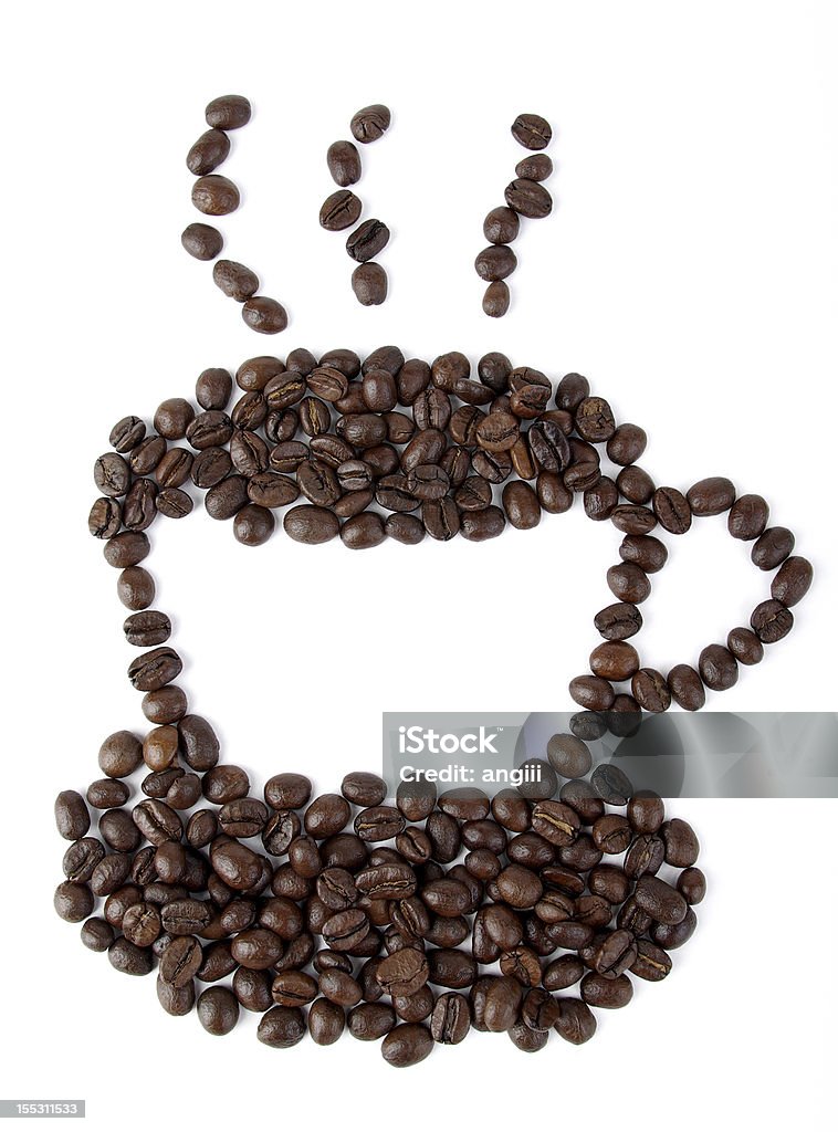 Taza de granos de café - Foto de stock de Alimento libre de derechos