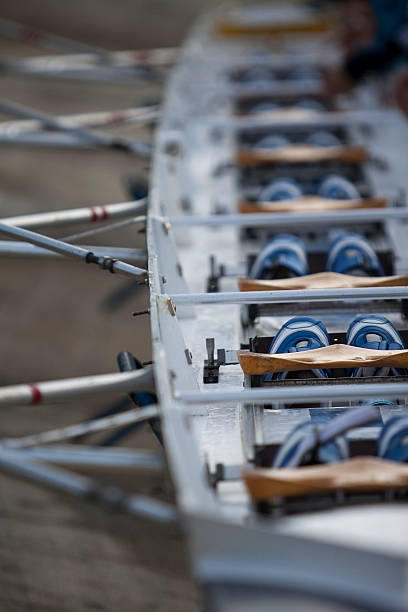 detalhes de canoa - rowboat sport rowing team sports race imagens e fotografias de stock