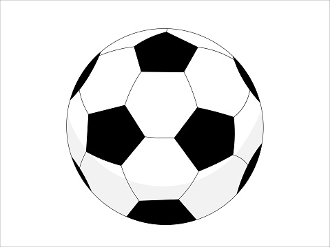 Stylized football (shadow on ball) in white background.
