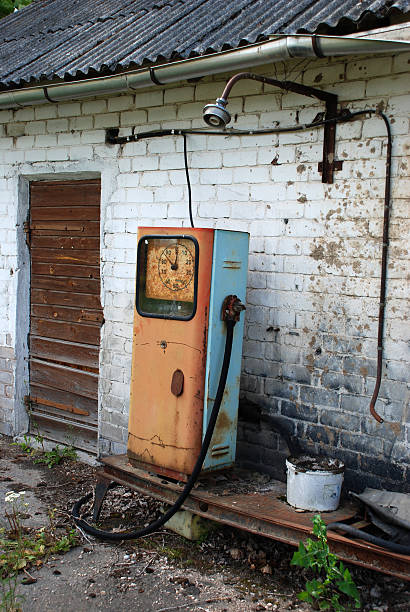 istock Old petrol pumping station 155312573