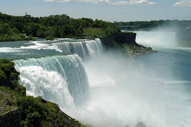 istock Niagara Falls with green landscape 155312575