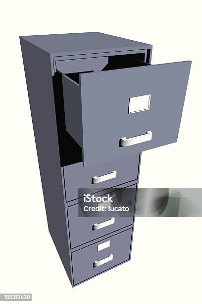 File Cabinet - Immagini vettoriali stock e altre immagini di Schedario - Mobilio - Schedario - Mobilio, Cassetto, Clip art
