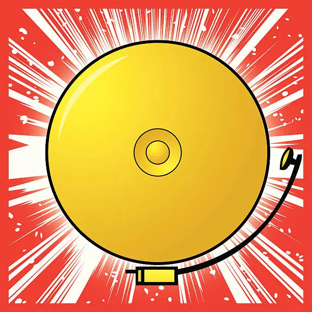 Vector illustration of Boxing ring bell / Fire Alarm