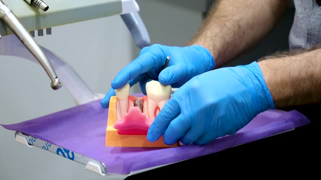 How is implant treatment applied for missing teeth?