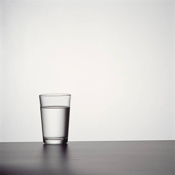 glass of  water stock photo