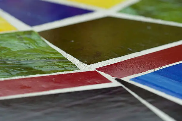 stainglass primary color grid