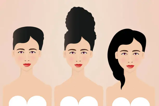 Vector illustration of woman hair