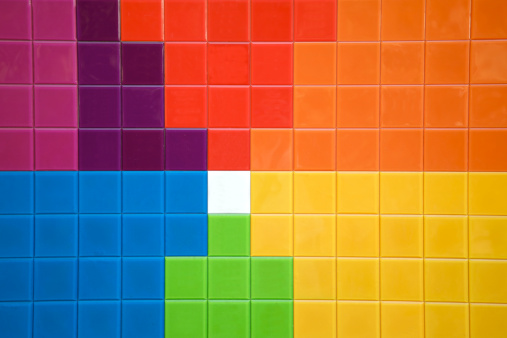 Multicolored squared tiles