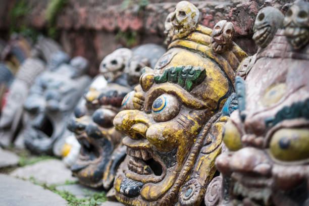 istock Souvenir masks on Nepalese market 1553156811