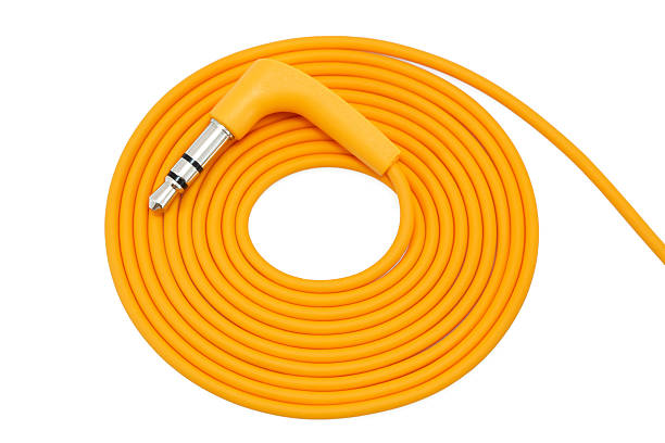 Wrapped orange cable stock photo