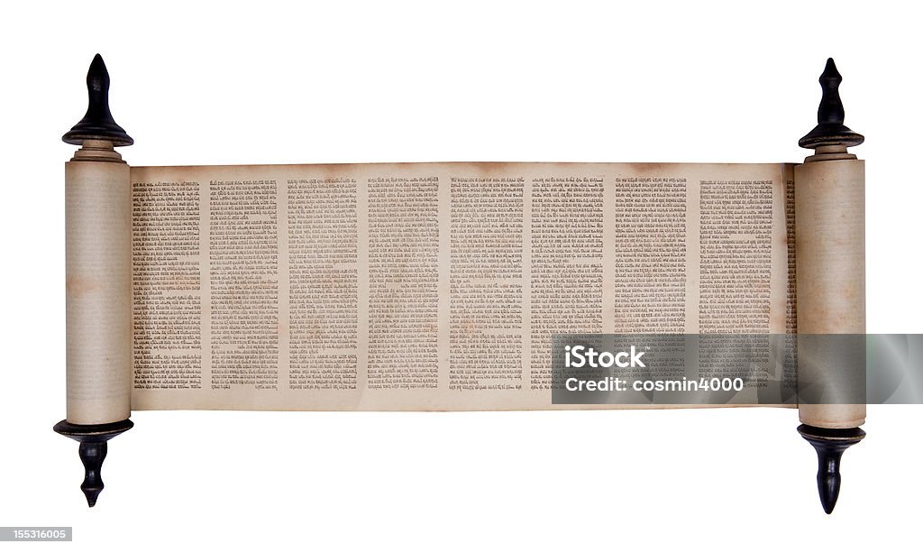 scroll clipping path included Torah Stock Photo