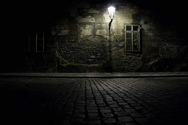 Photo of Czech Republic. Praha. Dark alley.
