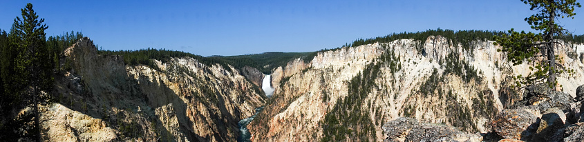 Lower Yellowstone Falls at Grand Canyon of Yellowstone River in Yellowstone National Park, Wyoming