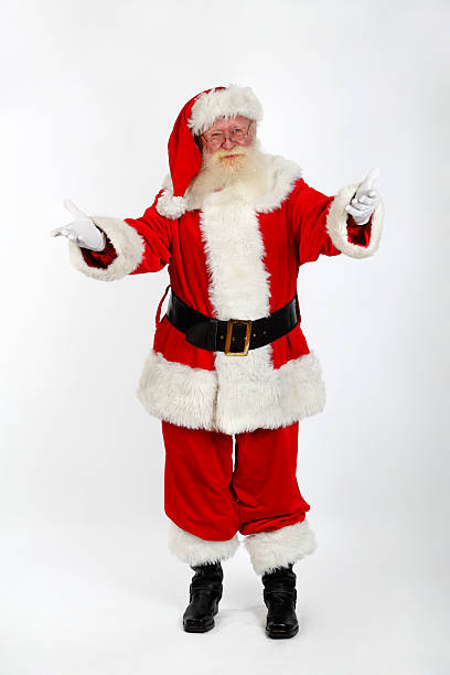 santa congratula-se com você - fotografia de stock