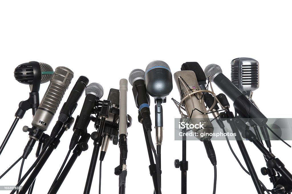 Mikrofone auf weißem Hintergrund - Lizenzfrei Mikrofon Stock-Foto