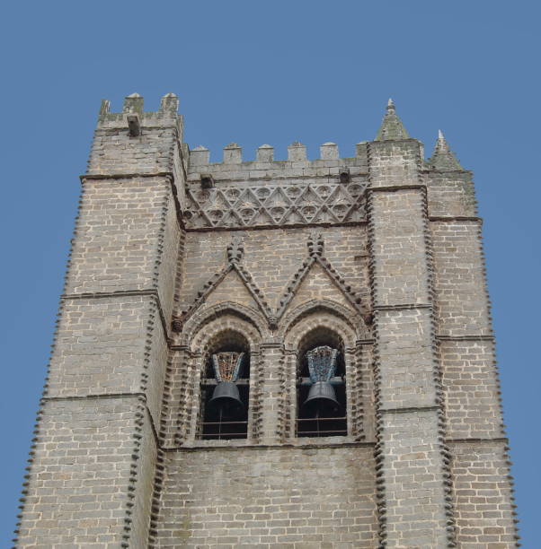 istock Church tower with two big bells 155317910