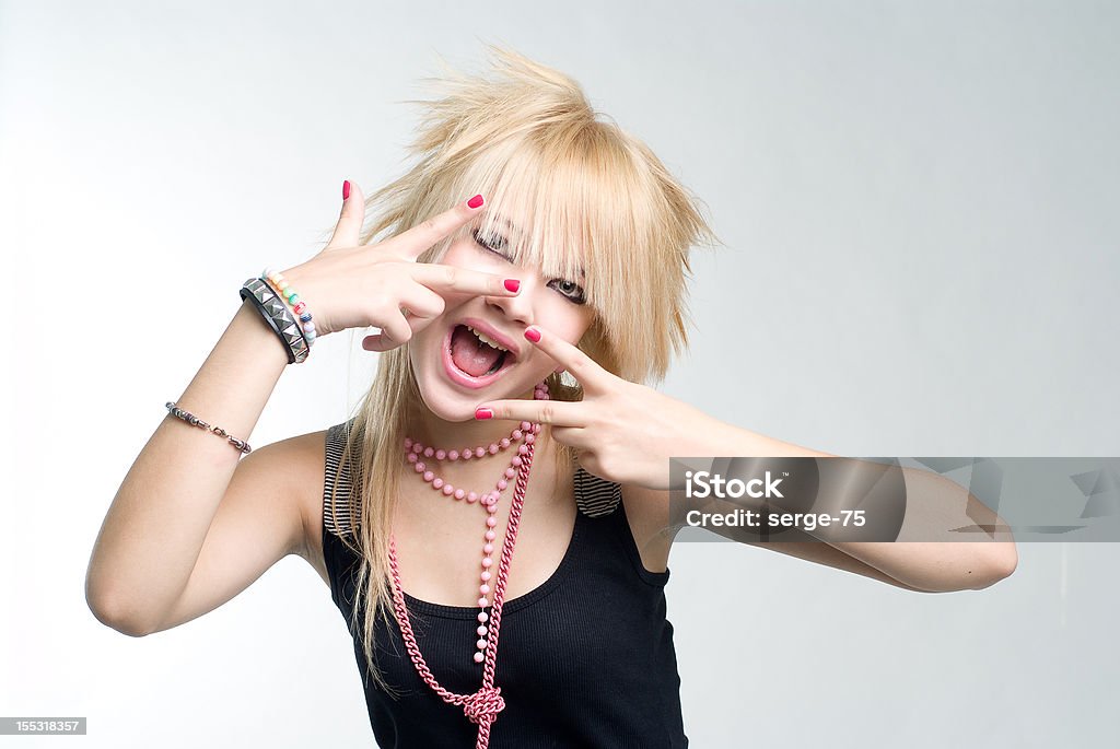 Garota punk fazendo careta - Foto de stock de Emo royalty-free
