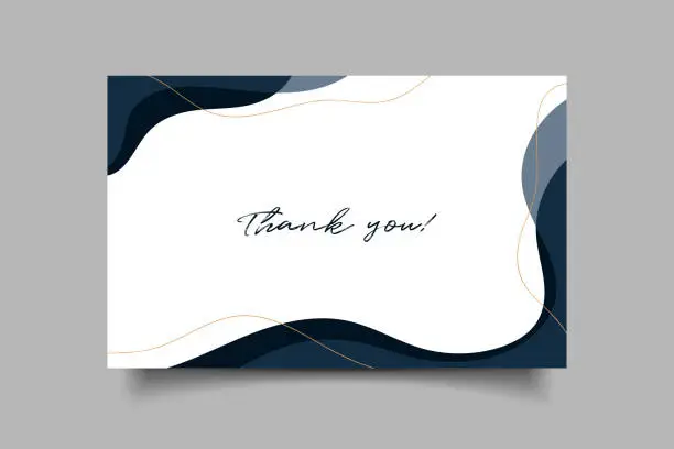 Vector illustration of Thanks you business card template design