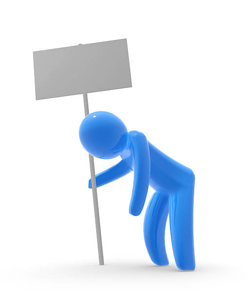 Tired advertiser stock photo