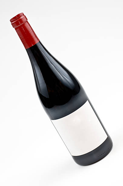 Wine Bottle on White stock photo