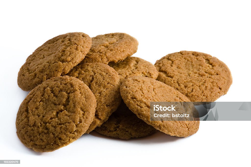 Galleta de jengibre Cookies sobre fondo blanco - Foto de stock de Alimento libre de derechos