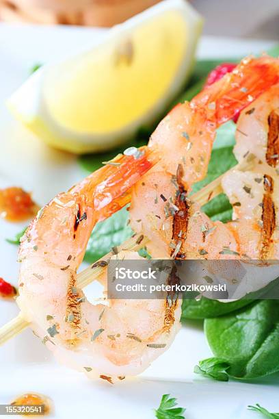Suculent Gegrillte Shrimps Stockfoto und mehr Bilder von Abnehmen - Abnehmen, Blatt - Pflanzenbestandteile, Fleisch