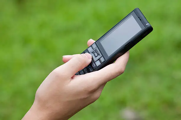 A close-up of a mobile phone from Japan (Adobe RGB)