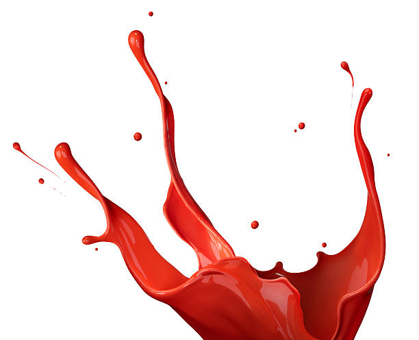 istock A big vibrant red splash of silk paint 155320814