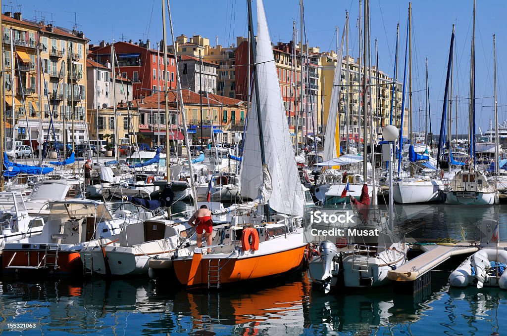 Porto di Nizza - Foto stock royalty-free di Albero maestro