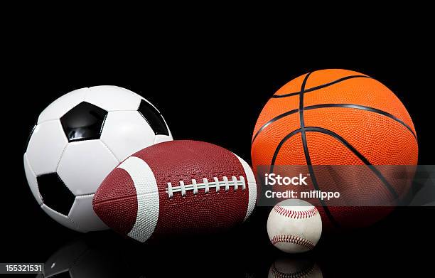 Group Of Sports Balls Stock Photo - Download Image Now - Soccer Ball, Baseball - Ball, Basketball - Sport