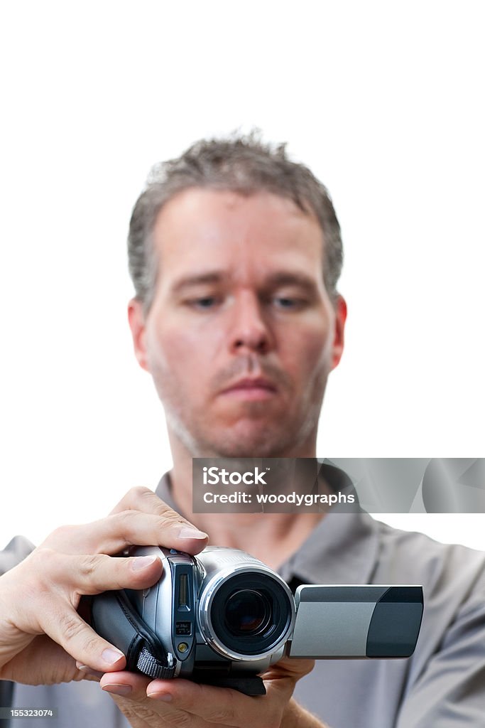 Man tir avec une caméra vidéo - Photo de 30-34 ans libre de droits