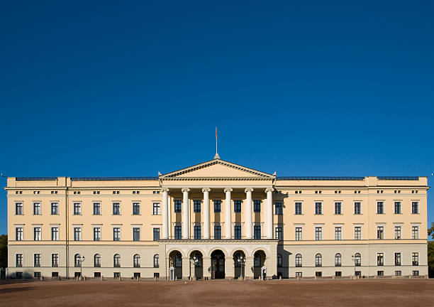The Royal Palace in Oslo, Norway stock photo