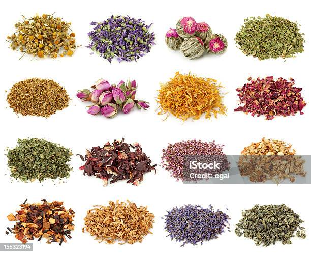 Dried Flower And Herbal Tea Stock Photo - Download Image Now - Dry, Leaf, Jasmine